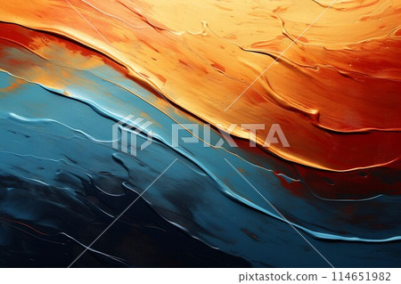 3D oil painting abstract background banner) Red, gold, teal and dark blue curves. AI generated image 3D oil painting abstract background banner) Red, gold, teal and dark blue curves. AI generated image 114651982