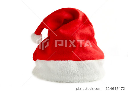 Santa Claus red hat isolated on white background 114652472