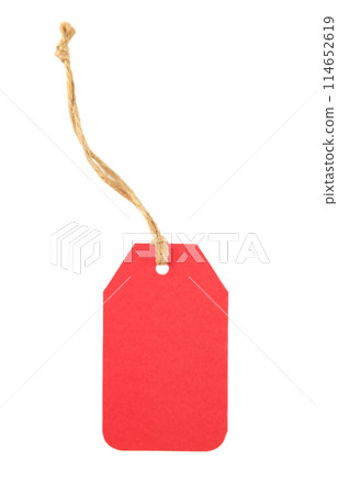 Red sale tag isolated on white background. Black friday Red sale tag isolated on white background. Black friday 114652619