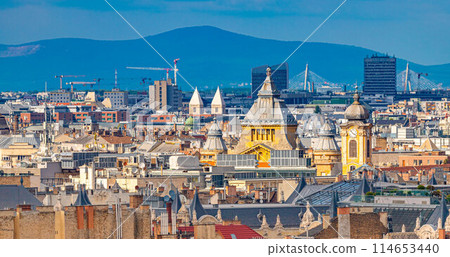 Panorama of downtown Budapest, skyline of the capital of Hungary 114653440