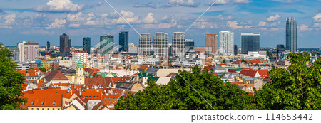 Cityscape of Bratislava, a panoramic view of the capital of Slovakia Cityscape of Bratislava, a panoramic view of the capital of Slovakia 114653442