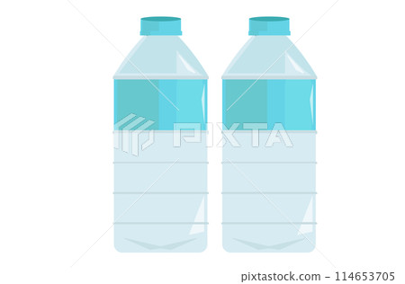 2個塑膠瓶水。 500毫升飲用水套裝。喝。向量圖 2個塑膠瓶水。 500毫升飲用水套裝。喝。向量圖 114653705