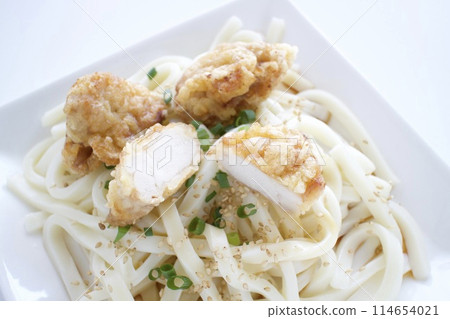 Chicken tempura and cold udon Chicken tempura and cold udon 114654021