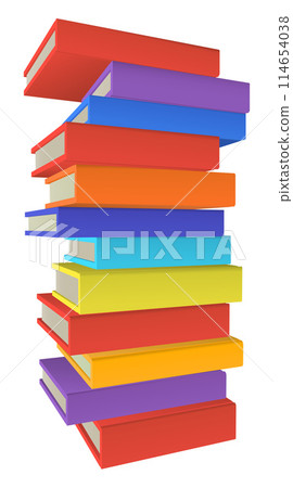 Stack Pile of Books Illustration 114654038