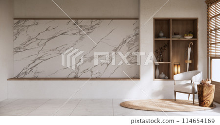 chair minimalist design in living room muji style.3D rendering 114654169