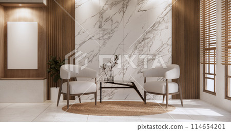 chair minimalist design in living room muji style.3D rendering chair minimalist design in living room muji style.3D rendering 114654201