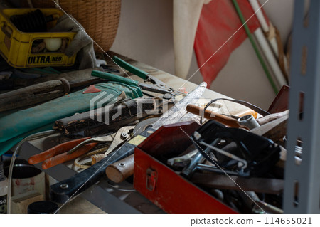 Tools in a toolbox 114655021