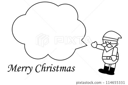 Santa Claus and a speech balloon Santa Claus and a speech balloon 114655331