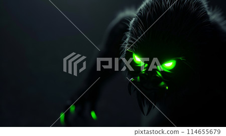 Fury Unleashed: Angry Black Yeti in 3D. Generative AI 114655679