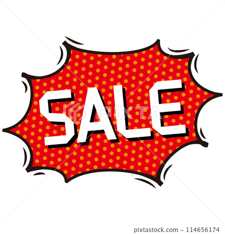 Sale word and red comic book bomb speech bubble 114656174