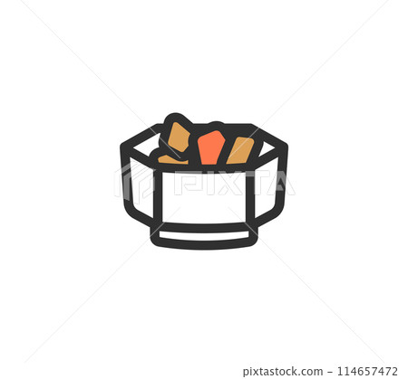 簡單的水煮食物插圖 114657472