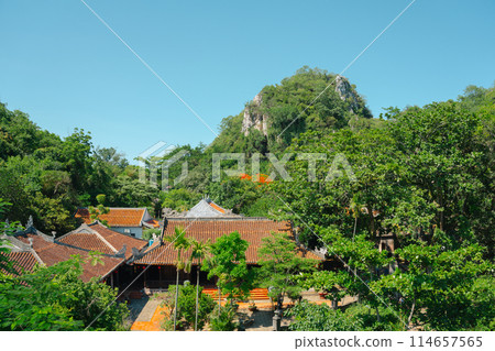 View of The Marble Mountains temple in Da Nang, Vietnam View of The Marble Mountains temple in Da Nang, Vietnam 114657565