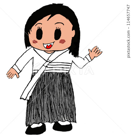 Korean woman wearing chogori 114657747