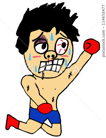 拳擊比賽中被KO擊倒的拳擊手 114658477