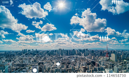 未來智慧城市、現代城市科技概念 114658730