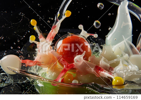 Futurism and innovation in molecular cuisine and gastronomic transformation of fruit dissertation using innovative technologies, restaurant menu design 114659169
