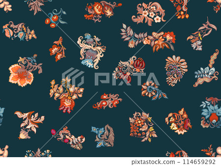 Fantasy, alien flowers, decorative flowers  114659292