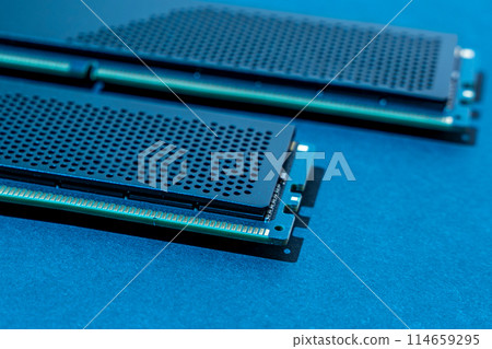 computer RAM chip. memory modules. Computer technology.  114659295