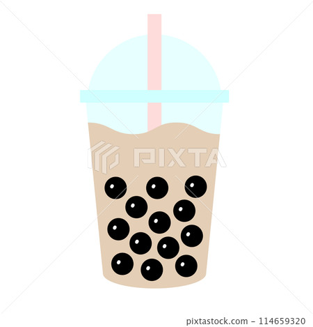 Tapioca milk tea icon illustration 114659320