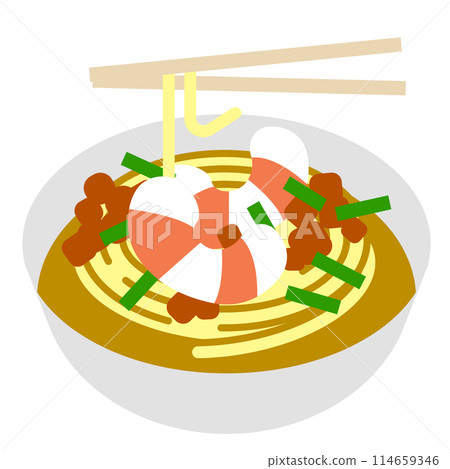 Danzi noodles icon illustration 114659346