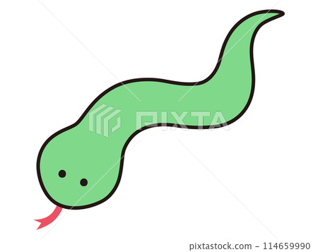Vector illustration of a loose snake. Zodiac, Chinese zodiac, snake, New Year's greetings 114659990