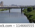 Shinkansen crossing the Tamagawa River 114660555