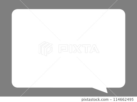 簡單的語音泡棉灰色正方形 簡單的語音泡棉灰色正方形 114662495