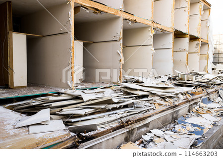 公寓拆除施工現場 114663203