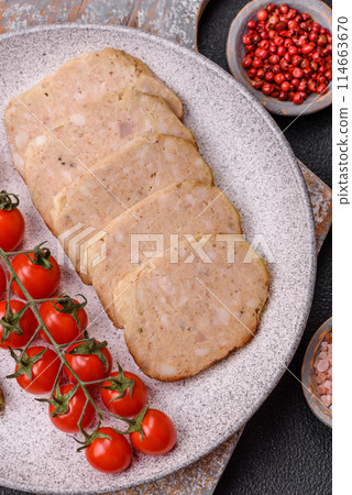Delicious roll or homemade minced chicken sausage Delicious roll or homemade minced chicken sausage 114663670
