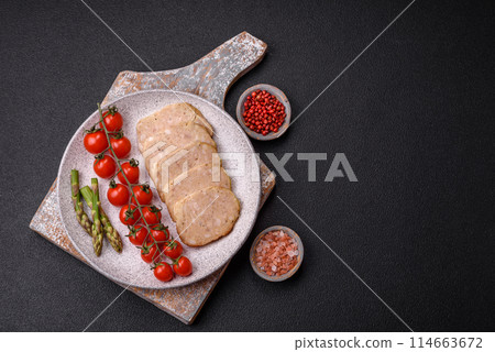 Delicious roll or homemade minced chicken sausage 114663672