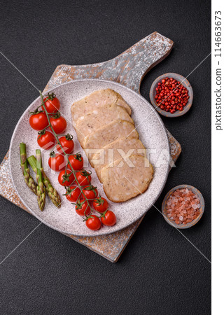 Delicious roll or homemade minced chicken sausage Delicious roll or homemade minced chicken sausage 114663673