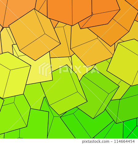 Abstract vector background. Geometric figures. Color cubes. eps 10 114664454