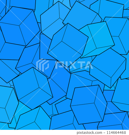Vector abstract background. Geometric template for prizantation. B lue cubes. eps 10 114664468