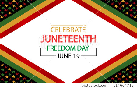Embrace Freedom with Juneteenth Text Illustration Design Embrace Freedom with Juneteenth Text Illustration Design 114664713