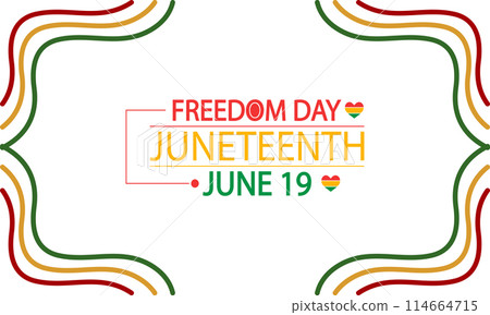 Freedom day Juneteenth Text Illustration Design Freedom day Juneteenth Text Illustration Design 114664715