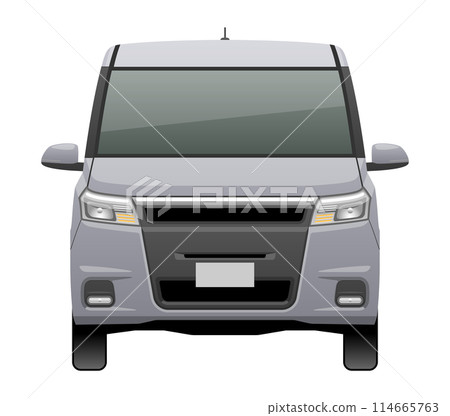 Illustration of a car seen from the front (compact height wagon) Illustration of a car seen from the front (compact height wagon) 114665763