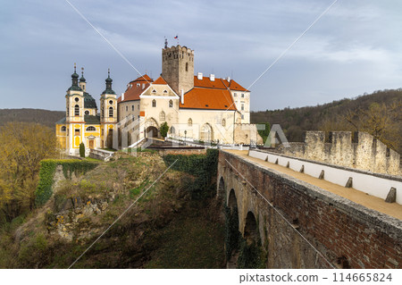 Vranov nad Dyji Castle in Znojmo region in South Moravia. Vranov nad Dyji Castle in Znojmo region in South Moravia. 114665824