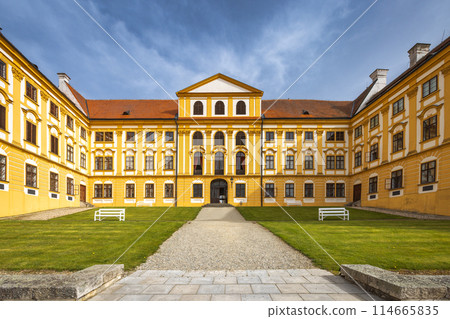 Jaromerice nad Rokytnou Castle in the Vysocina region of Czechia. 114665835