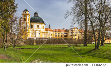 Jaromerice nad Rokytnou Castle with Church of Saint Margaret. Jaromerice nad Rokytnou Castle with Church of Saint Margaret. 114665840