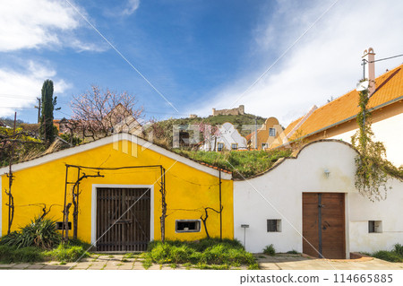 Wine cellars in Pavlov village under The Palava mountain. Wine cellars in Pavlov village under The Palava mountain. 114665885