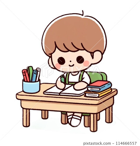 男孩在學習 114666557