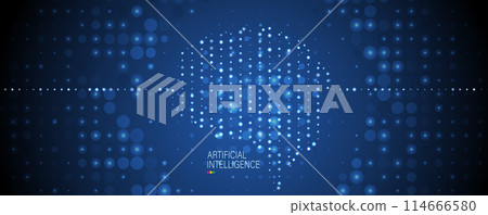 Abstract Artificial intelligence. Cloud computing. Machine learning. Technology web background. Virtual concept futuristic background. Vector art. Abstract Artificial intelligence. Cloud computing. Machine learning. Technology web background. Virtual concept futuristic background. Vector art. 114666580