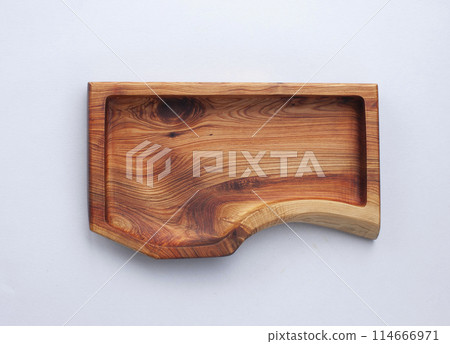 Wooden kitchen utensils stacked view, spoon and spatula close up 114666971