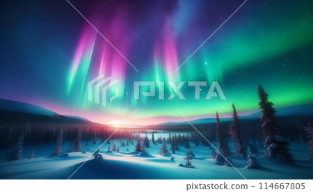 極光背景影像 極光背景影像 114667805