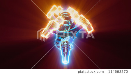 Futuristic engine animation. 3D render 114668270
