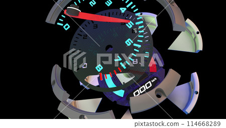 High-speed tachometer. 3D render 114668289