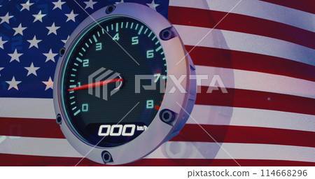 High-speed tachometer. 3D render 114668296