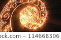 The classic spiral fire. 3D rendering 114668306