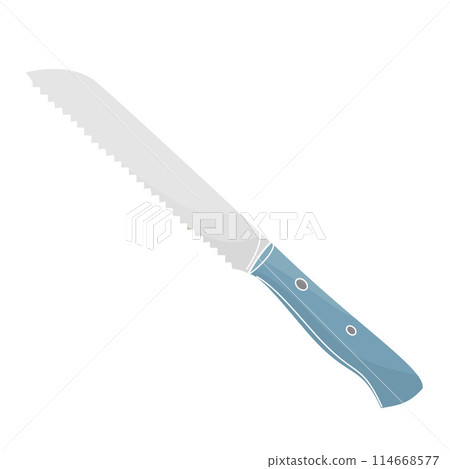 bread knife color vector illustration 114668577