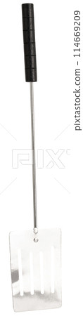 iron kitchen spatula isolated on a white background iron kitchen spatula isolated on a white background 114669209